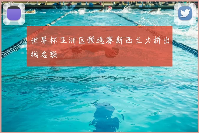 世界杯亚洲区预选赛新西兰力拼出线名额