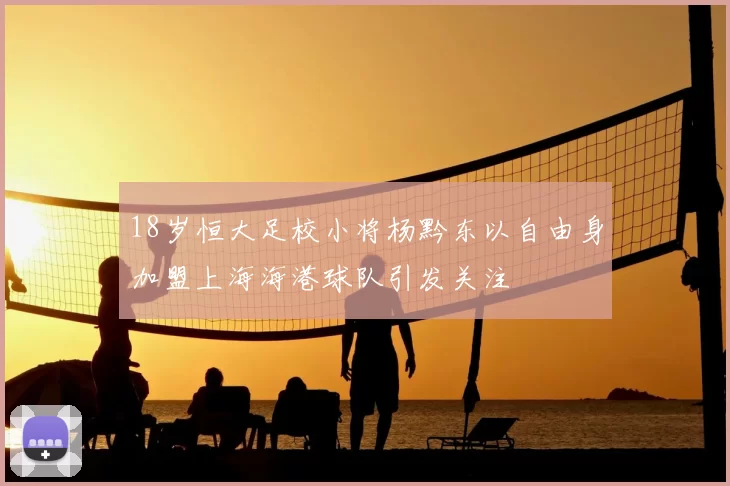 18岁恒大足校小将杨黔东以自由身加盟上海海港球队引发关注